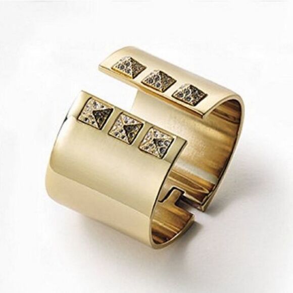 New Victoria Secret hinged goldtone cuff - Picture 2 of 3